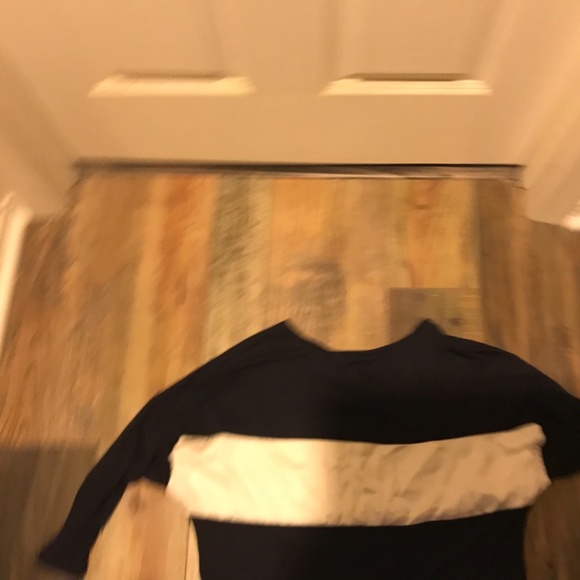 The limited Navy Blue & White 3/4 Sleeve New with Tags Blouse - Picture 11 of 14